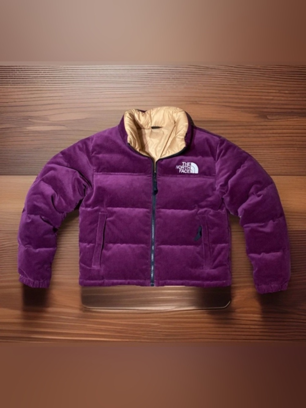 The North Face 92 Reversible Nuptse Jacket Solid Color Long Sleeve Stand Collar